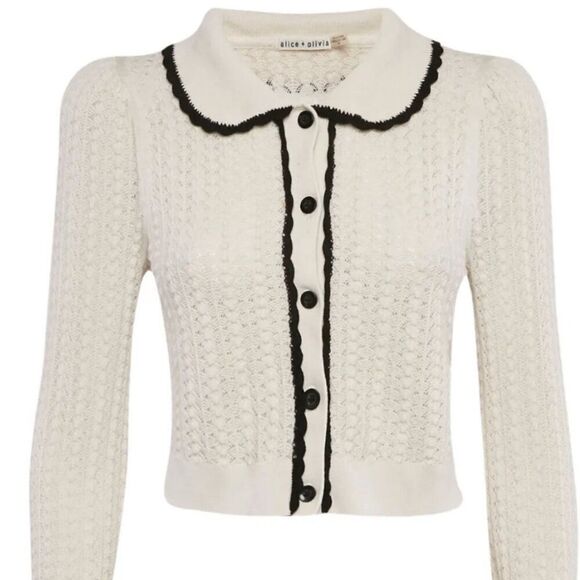 Alice + Olivia Sweaters - alice + olivia crochet button cardigan, size XS